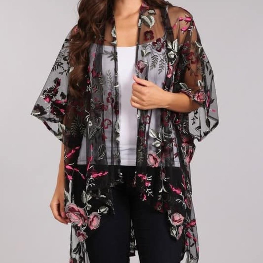 Floral Cover-up Kimono Cardigan